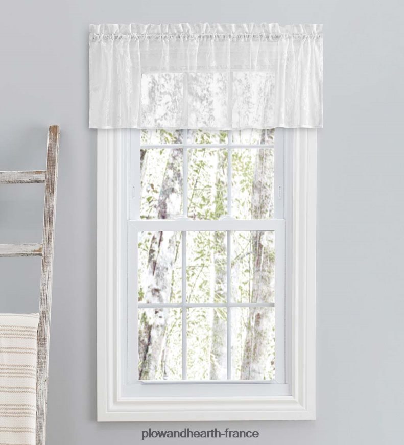 Cantonnière sur mesure en dentelle Isabella, 52 l x 14 L - blanc Plow & Hearth 8642F62626 articles ménagers