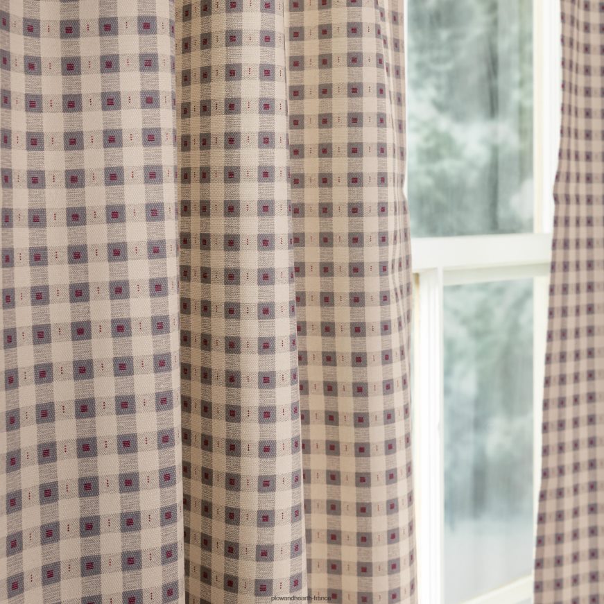 Paires de rideaux en coton à passe-tringle isolés checkmate thermalogic Plow & Hearth 8642F62551 articles ménagers