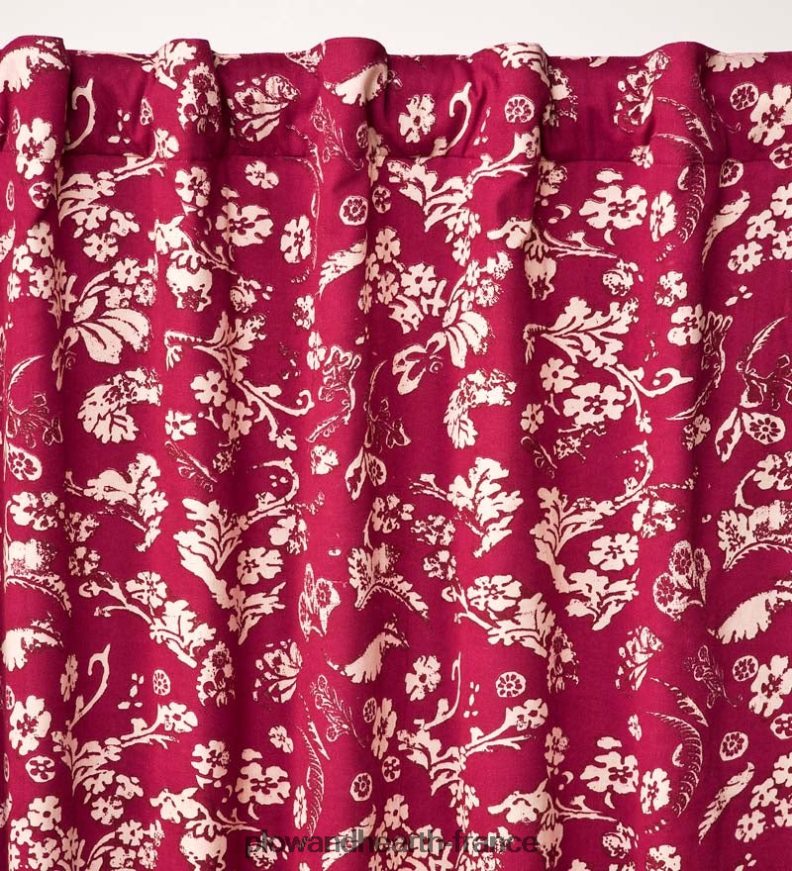 Panneau court en damassé floral isolé et filé à la maison avec passe-tringle Plow & Hearth 8642F62573 articles ménagers