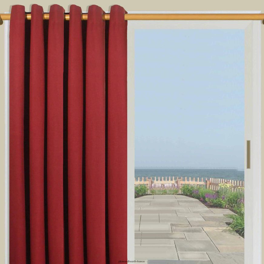 Panneau de terrasse à œillets double largeur fait maison avec baguette, 84 l x 80 l - rouge Plow & Hearth 8642F63200 articles ménagers