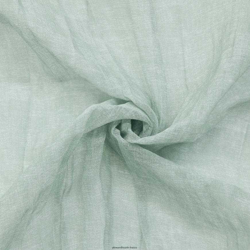 layla patte arrière/passe-tringle panneau transparent plissé écrasé - abricot - 52 x 108 Plow & Hearth 8642F62606 articles ménagers