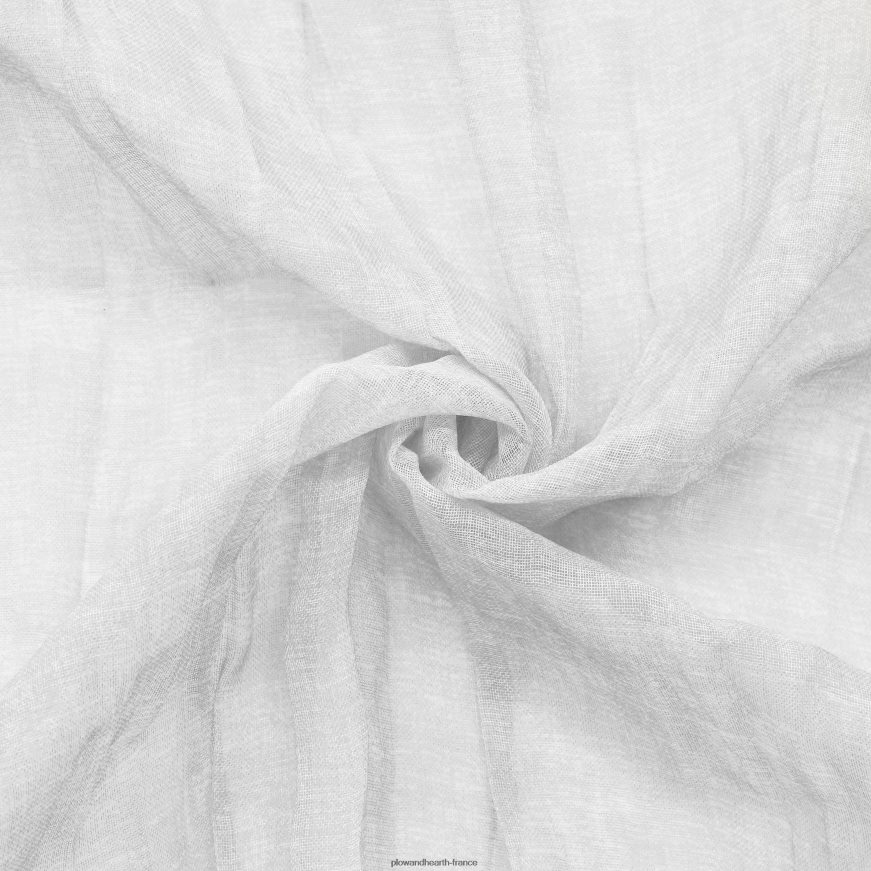 layla patte arrière/passe-tringle panneau transparent plissé écrasé - abricot - 52 x 108 Plow & Hearth 8642F62606 articles ménagers