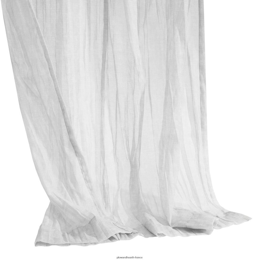 layla patte arrière/passe-tringle panneau transparent plissé écrasé - abricot - 52 x 108 Plow & Hearth 8642F62606 articles ménagers