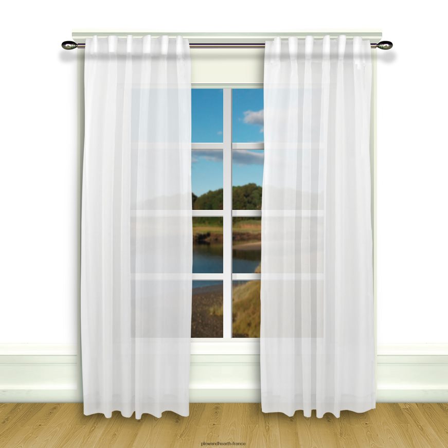 paires de panneaux de rideaux plissés layla - caramel écossais - 63 x 104 Plow & Hearth 8642F62603 articles ménagers