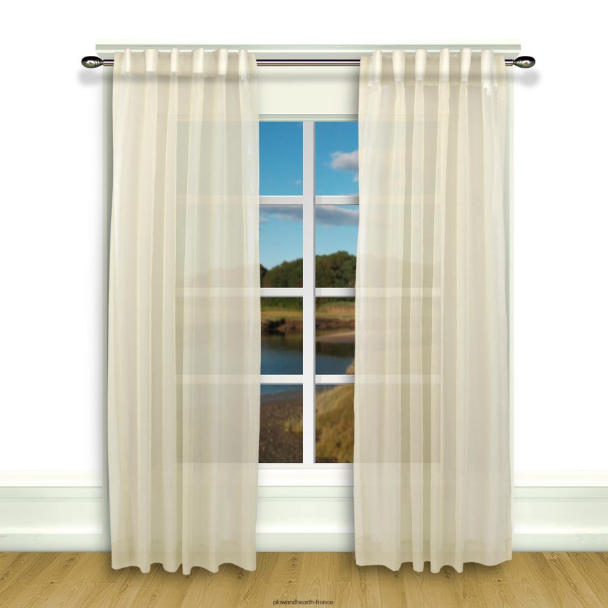 paires de panneaux de rideaux plissés layla - caramel écossais - 63 x 104 Plow & Hearth 8642F62603 articles ménagers