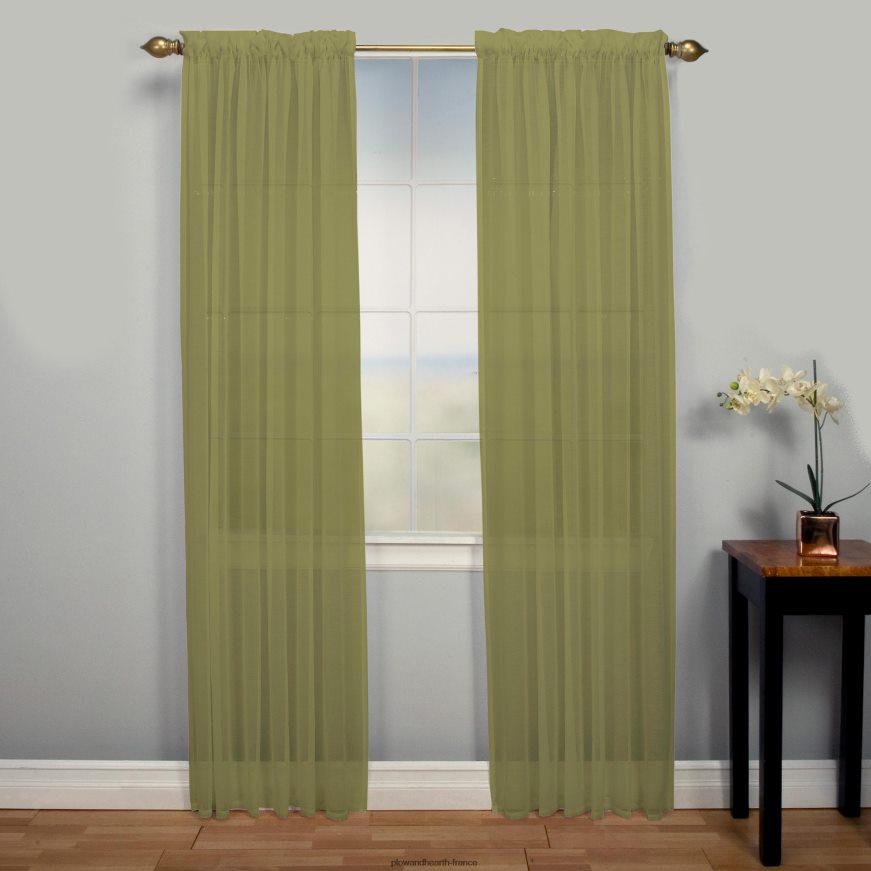 panneau de rideau à 2 poches layla - caramel écossais - 52 x 63 Plow & Hearth 8642F62597 articles ménagers