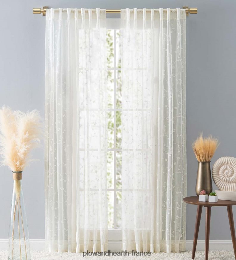 rideaux de fleurs transparents Plow & Hearth 8642F62604 articles ménagers