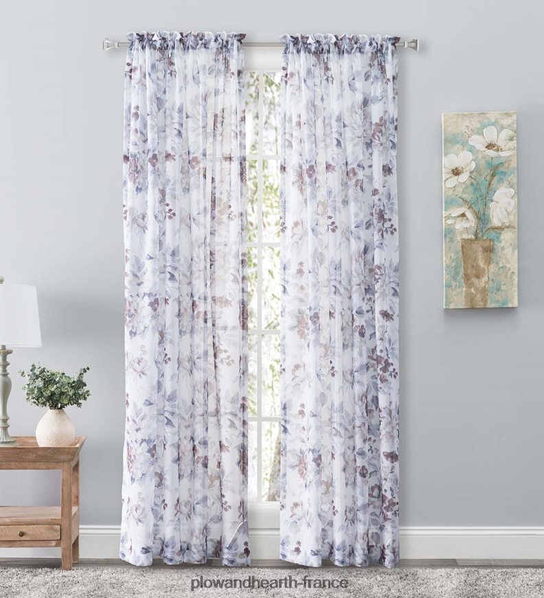 rideaux et cantonnières fantaisistes à passe-tringle Plow & Hearth 8642F62600 articles ménagers