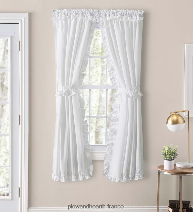 rideaux à volants étroits classiques Plow & Hearth 8642F62602 articles ménagers
