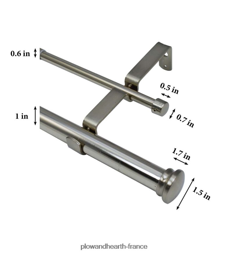 ensemble de tringle à rideau double corona Plow & Hearth 8642F62638 articles ménagers