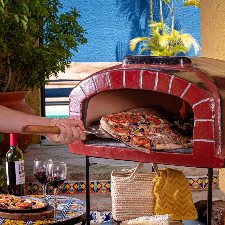 four à pizza au vin Talavera Vésuve Plow & Hearth 8642F62948 accessoires