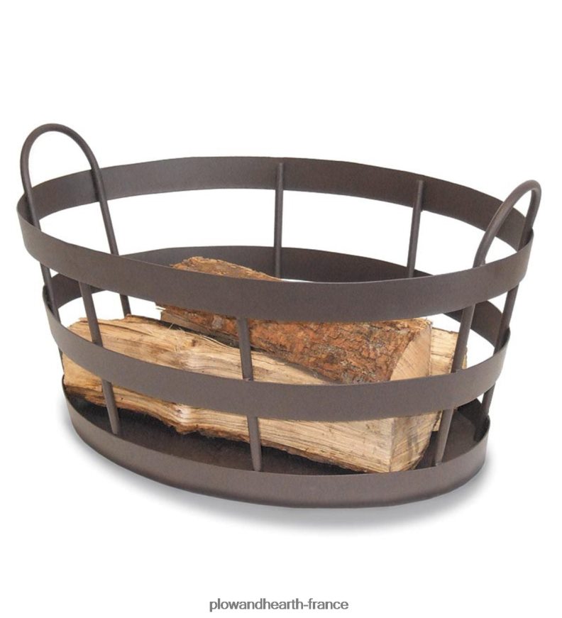Corbeille à bûches intérieure/extérieure de style shaker en fer forgé - bronze Plow & Hearth 8642F62962 accessoires