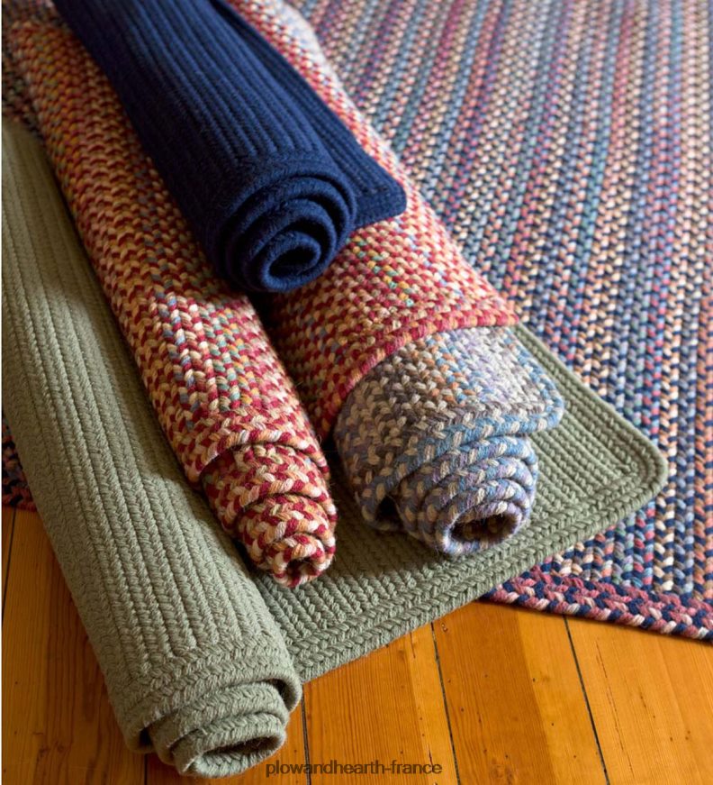 Tapis tressé en laine rectangle Blue Ridge, 2' x 3' - marine Plow & Hearth 8642F62805 accessoires