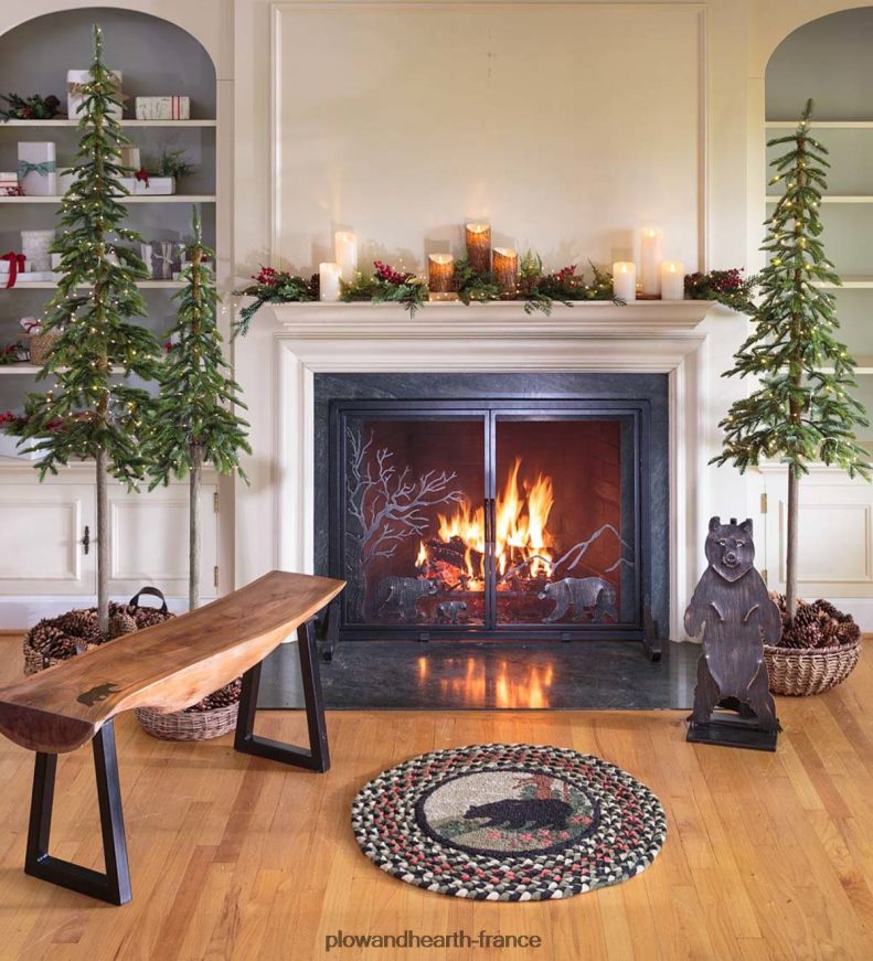 Ensemble d'outils de cheminée ours de montagne de Shenandoah Plow & Hearth 8642F62744 cheminée