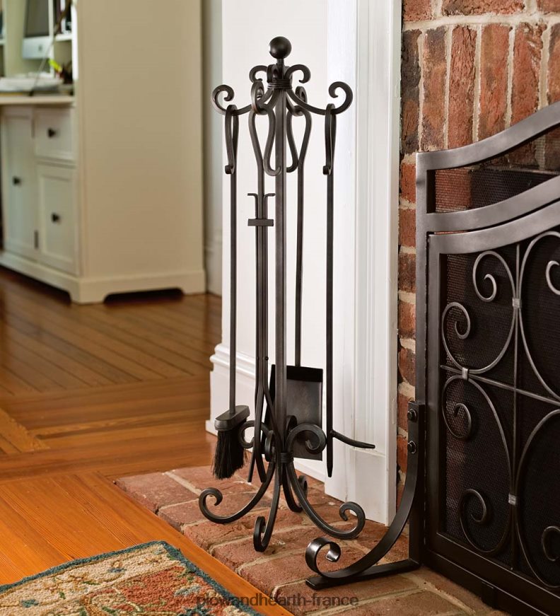 ensemble d'outils de cheminée Crest - or Plow & Hearth 8642F62728 cheminée