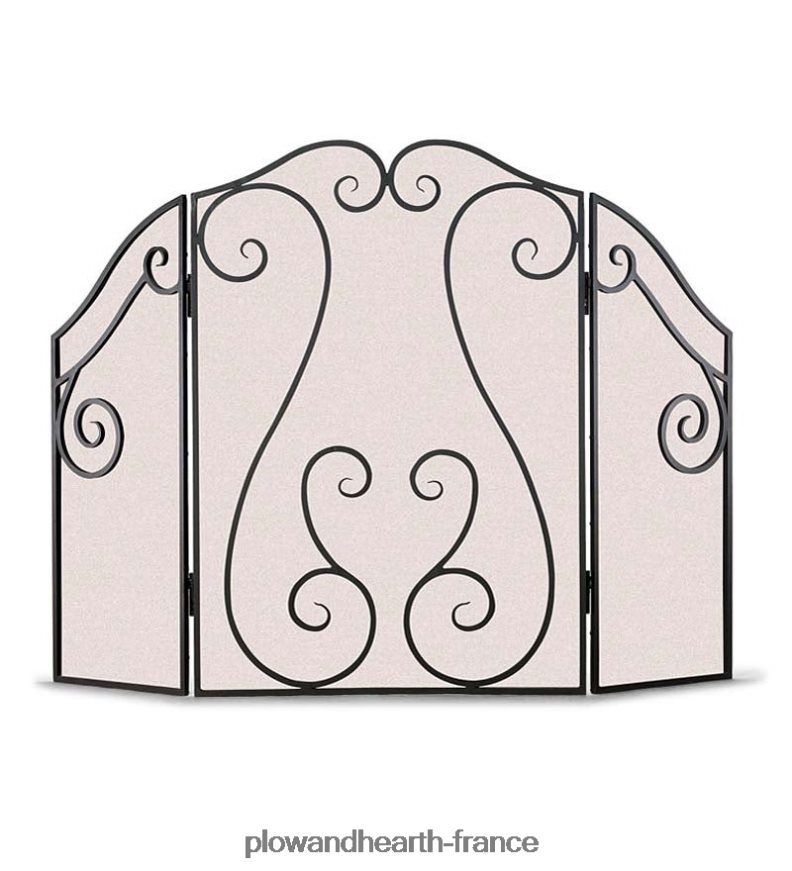 paravent à parchemin antique - noir Plow & Hearth 8642F62897 cheminée