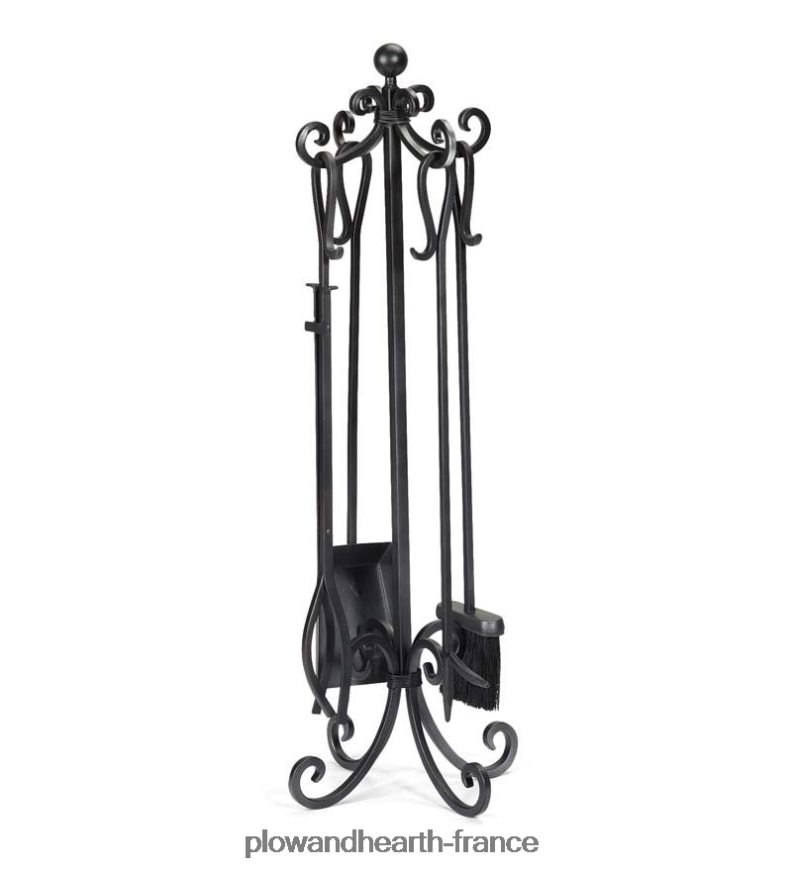 petit écran de cheminée à crête avec portes - cuivre Plow & Hearth 8642F63192 cheminée