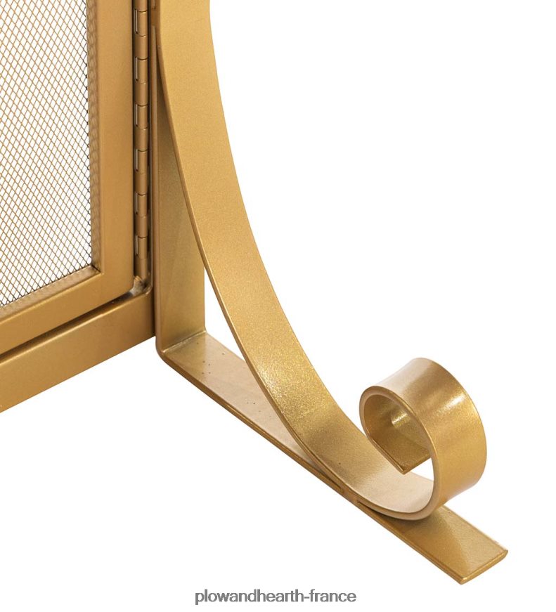 petit écran de cheminée à crête avec portes - cuivre Plow & Hearth 8642F63192 cheminée