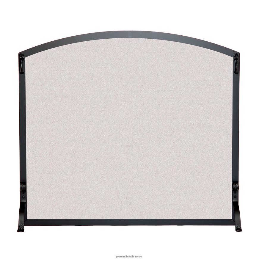 protection plate personnalisée moyenne avec dessus arqué - 1 351 à 2 300 pouces carrés - noir Plow & Hearth 8642F62931 cheminée