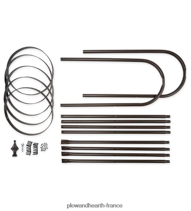 Obélisque de jardin en acier thermolaqué de 8' - cuivre antique Plow & Hearth 8642F63251 cour et jardin