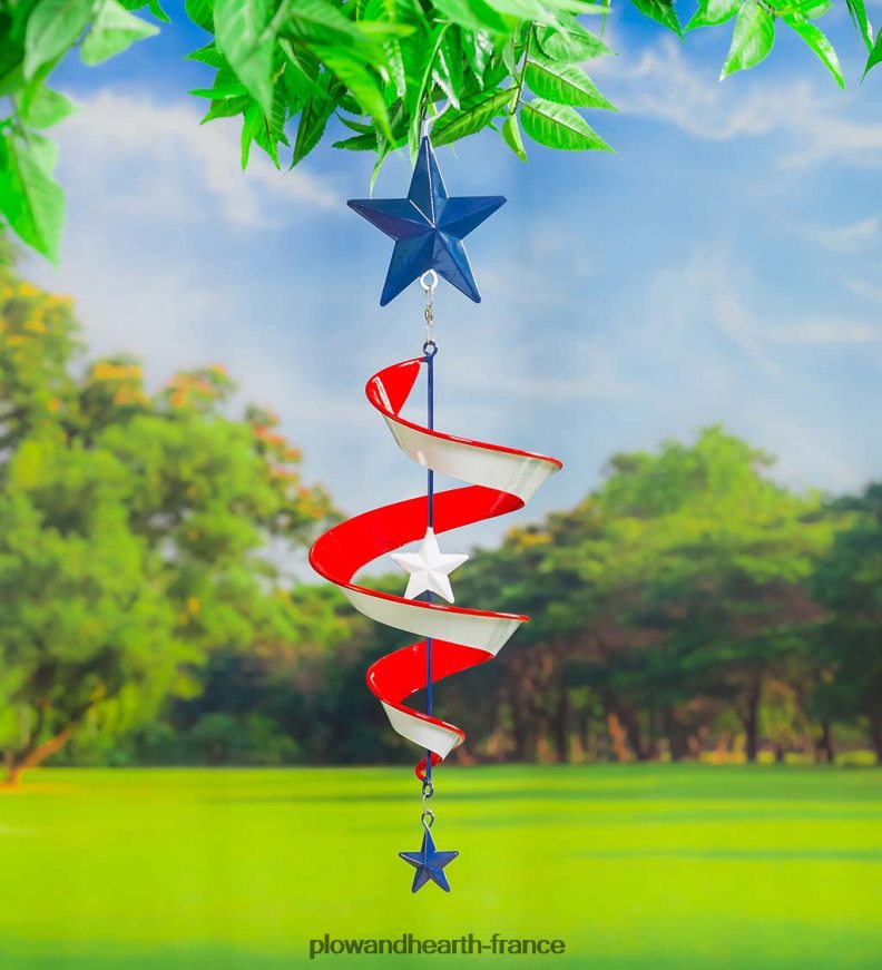 Tourbillon de 24 heures, étoiles et rayures Plow & Hearth 8642F6296 cour et jardin