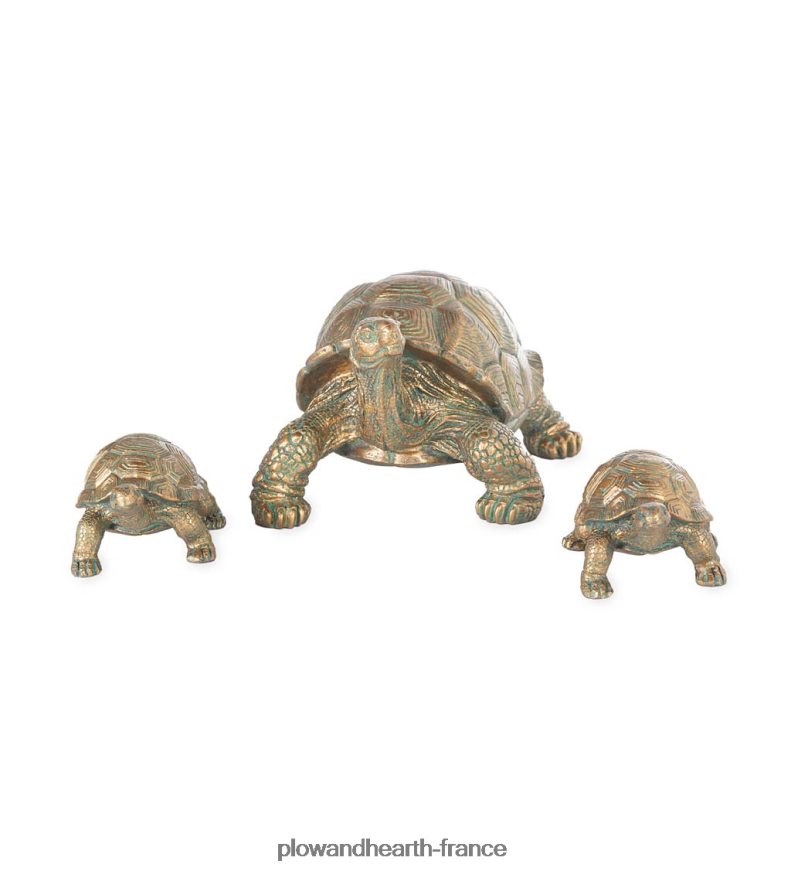 accents de jardin en résine de la famille des tortues Plow & Hearth 8642F671 cour et jardin