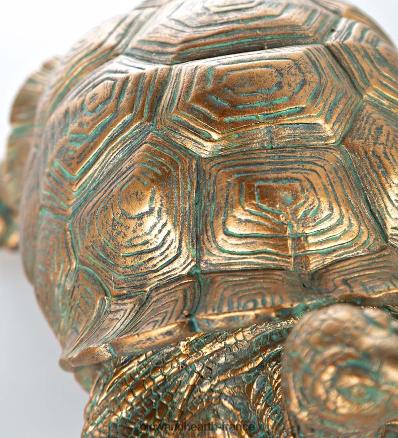 accents de jardin en résine de la famille des tortues Plow & Hearth 8642F671 cour et jardin