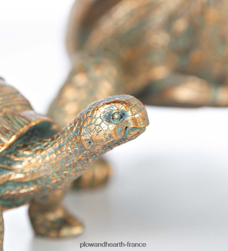 accents de jardin en résine de la famille des tortues Plow & Hearth 8642F671 cour et jardin