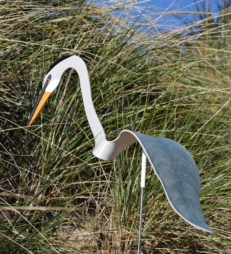 grand héron bleu qui danse Plow & Hearth 8642F6131 cour et jardin