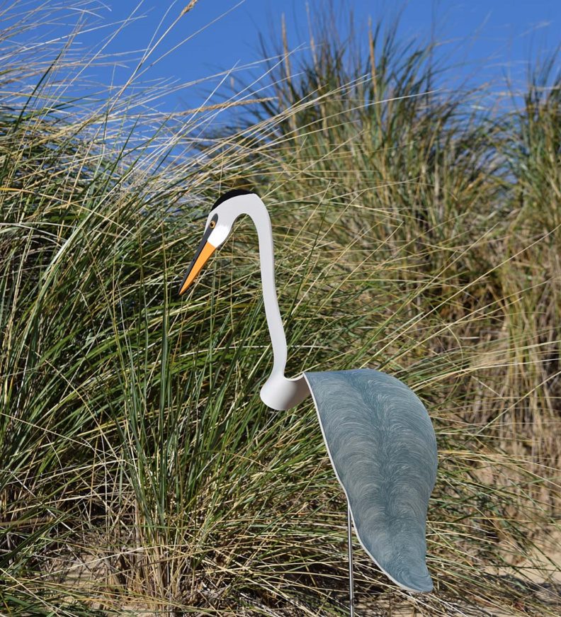 grand héron bleu qui danse Plow & Hearth 8642F6131 cour et jardin