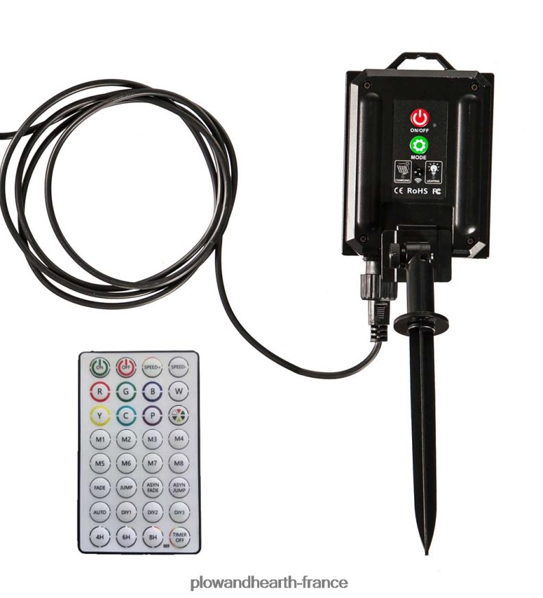 guirlandes solaires multicolores Plow & Hearth 8642F6409 cour et jardin