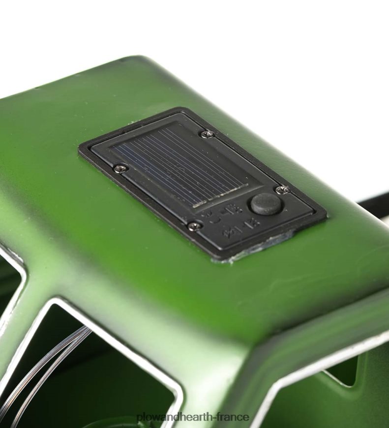 jardinière de camionnette solaire de style vintage - rouge Plow & Hearth 8642F6187 cour et jardin