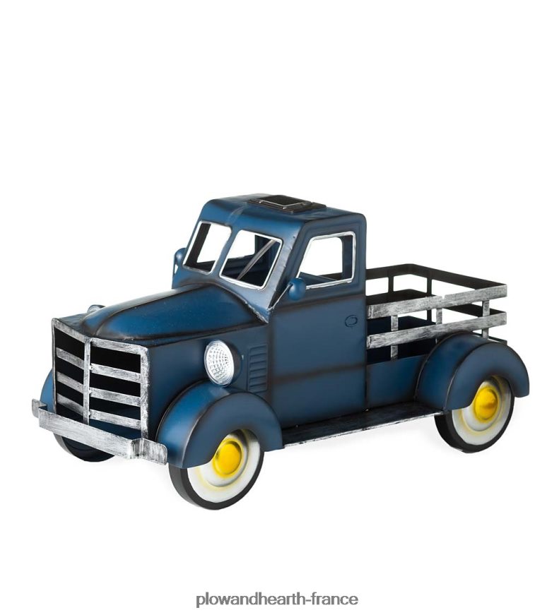 jardinière de camionnette solaire de style vintage - rouge Plow & Hearth 8642F6187 cour et jardin