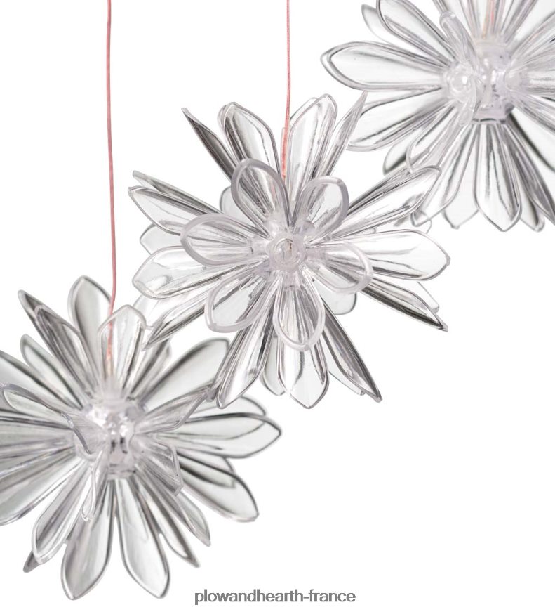 mobile solaire à couleurs changeantes avec fleurs 3D Plow & Hearth 8642F6229 cour et jardin