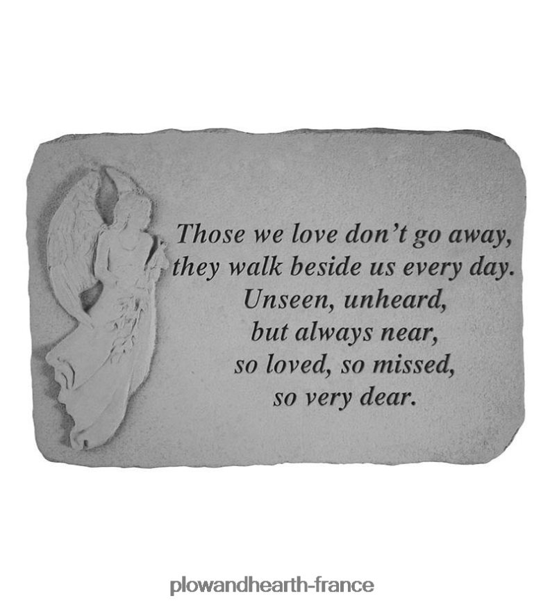 plaque commémorative intérieure/extérieure en pierre moulée fabriquée aux États-Unis Plow & Hearth 8642F683 cour et jardin