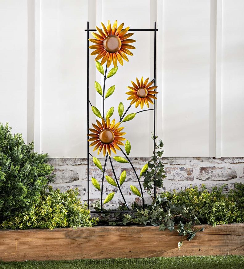 treillis de jardin en métal tournesol tournant Plow & Hearth 8642F6242 cour et jardin