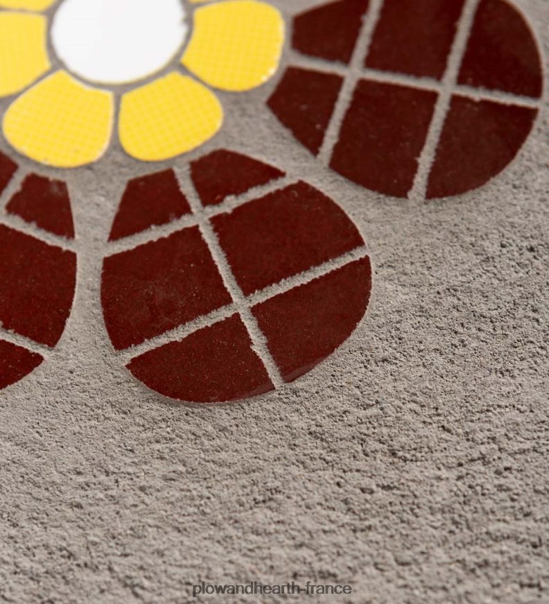 tremplin en mosaïque - rouge Plow & Hearth 8642F6194 cour et jardin