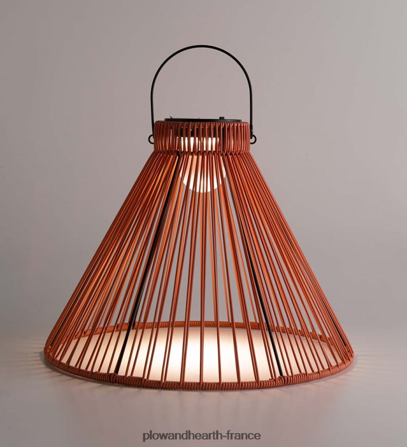 grande suspension solaire - rose saumon Plow & Hearth 8642F6480 cour et jardin