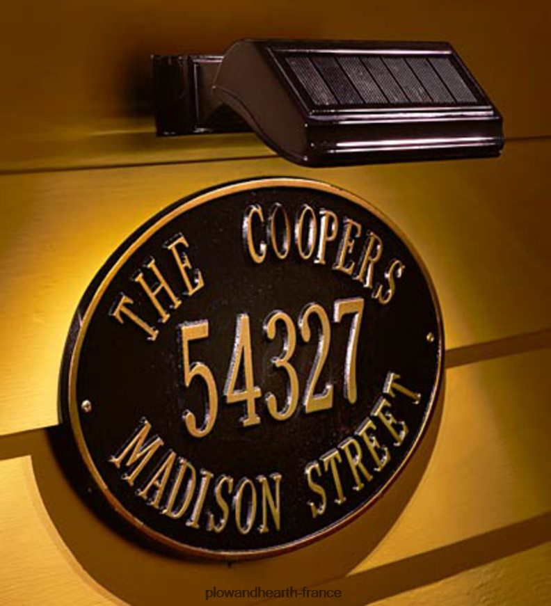 illuminateur solaire - noir Plow & Hearth 8642F6465 cour et jardin