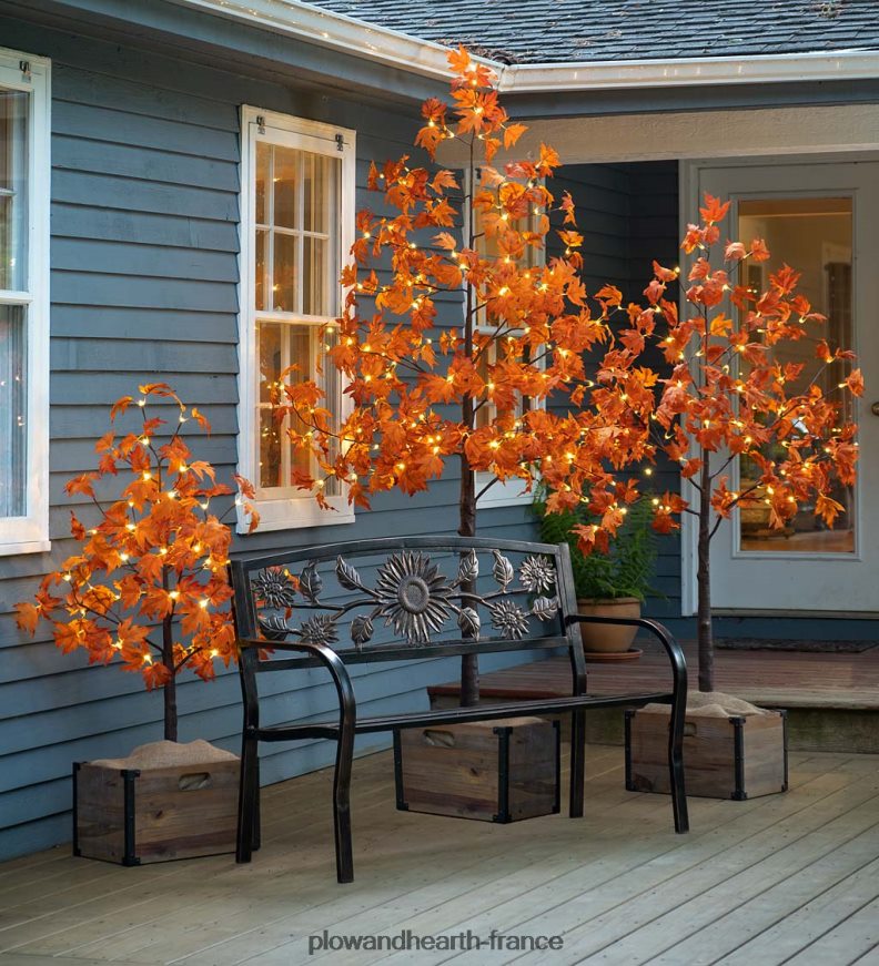 banc de jardin en métal tournesol Plow & Hearth 8642F6497 cour et jardin