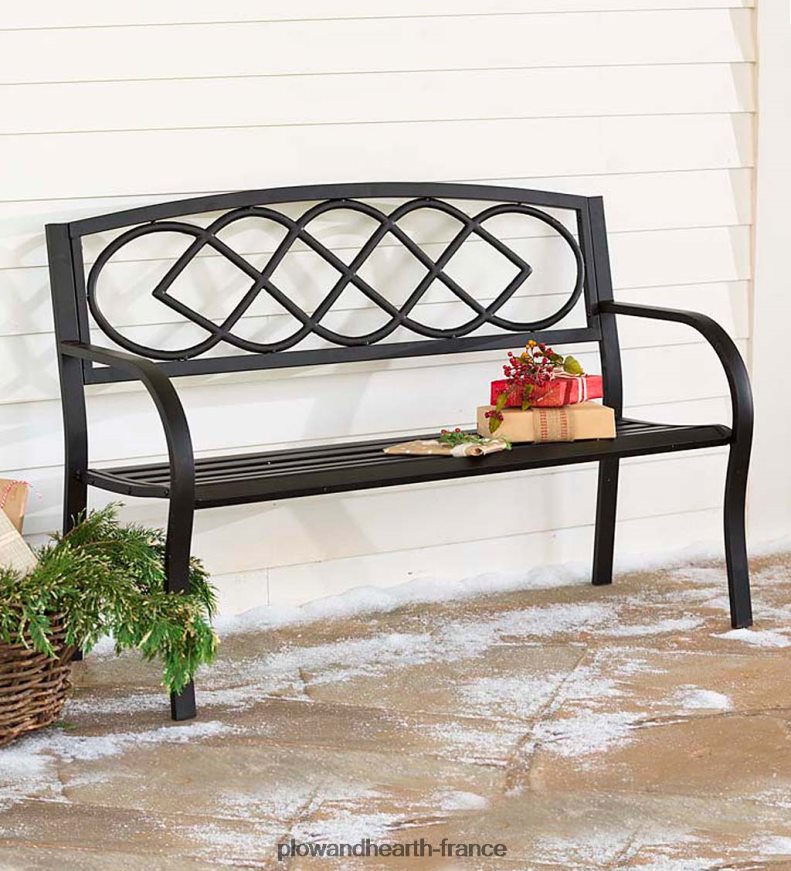 banc de jardin noeud celtique Plow & Hearth 8642F6489 cour et jardin