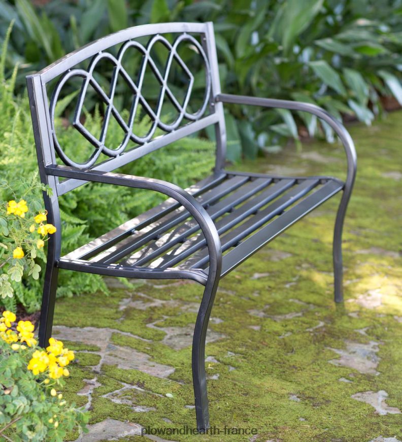 banc de jardin noeud celtique Plow & Hearth 8642F6489 cour et jardin