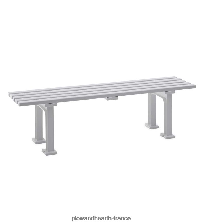 banc de jardin sans dossier résistant aux intempéries de qualité commerciale - marron Plow & Hearth 8642F6492 cour et jardin