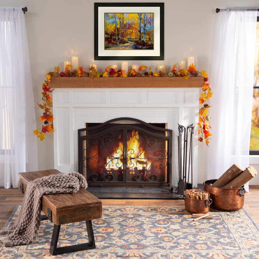 banc en bois récupéré intérieur/extérieur Richland Plow & Hearth 8642F6485 cour et jardin