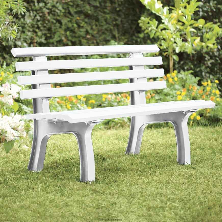 petit banc de jardin 2 places en pvc résistant aux intempéries - vert Plow & Hearth 8642F6494 cour et jardin