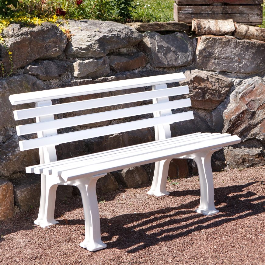 petit banc de jardin 2 places en pvc résistant aux intempéries - vert Plow & Hearth 8642F6494 cour et jardin