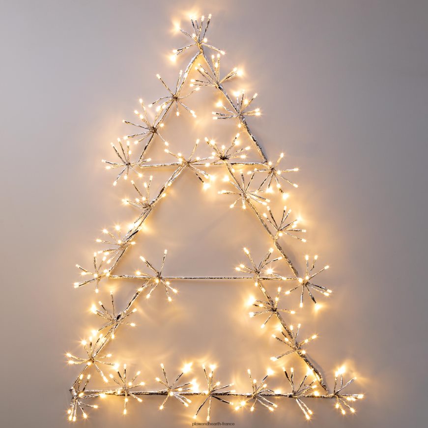 Décoration de vacances d'arbre de Noël éclairé électrique intérieur/extérieur Plow & Hearth 8642F626 cour et jardin