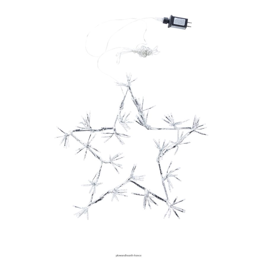 Décoration de vacances en forme d'étoile éclairée électrique intérieure/extérieure Plow & Hearth 8642F69 cour et jardin