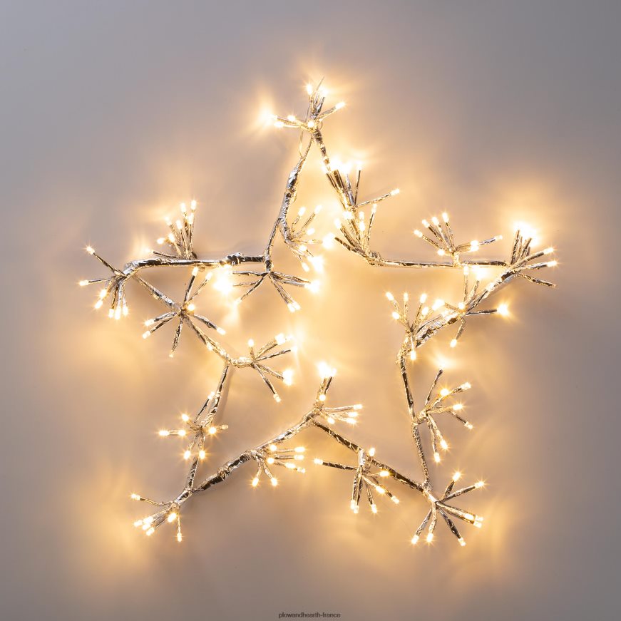 Décoration de vacances en forme d'étoile éclairée électrique intérieure/extérieure Plow & Hearth 8642F69 cour et jardin