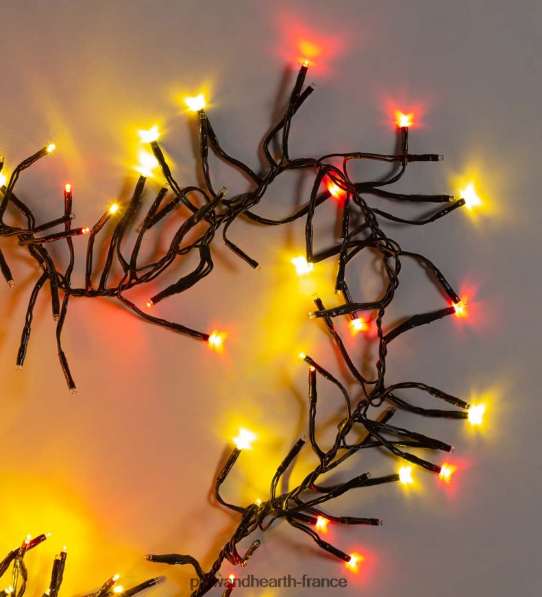 Lumières électriques intérieures/extérieures avec 1 128 LED multicolores ; 32'l Plow & Hearth 8642F633 cour et jardin